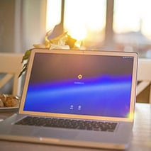 An open MacBook